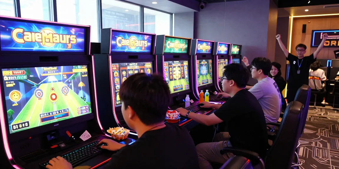 Pengalaman bermain Modal138 dalam suasana gaming yang dinamis dengan pemain terlibat di permainan slot online.