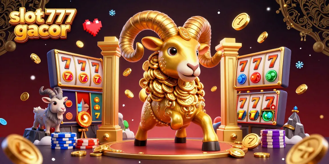 Experience winning excitement with slot 777 gacor featuring dynamic slot reels and golden characters.
