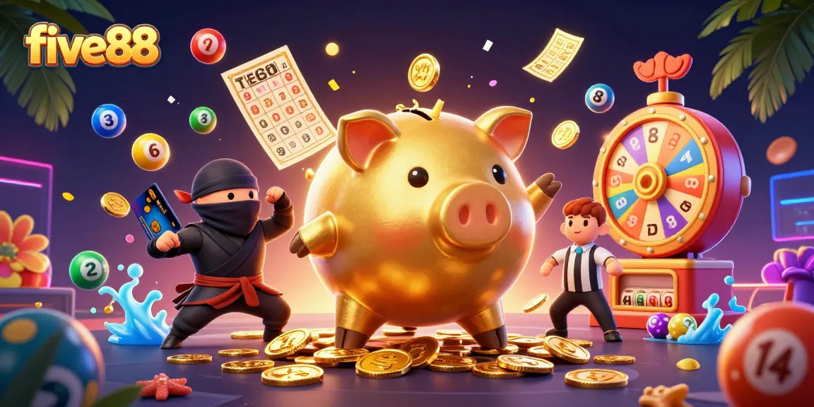 Engage with five88's vibrant casino world featuring lucky elements and dynamic game action.