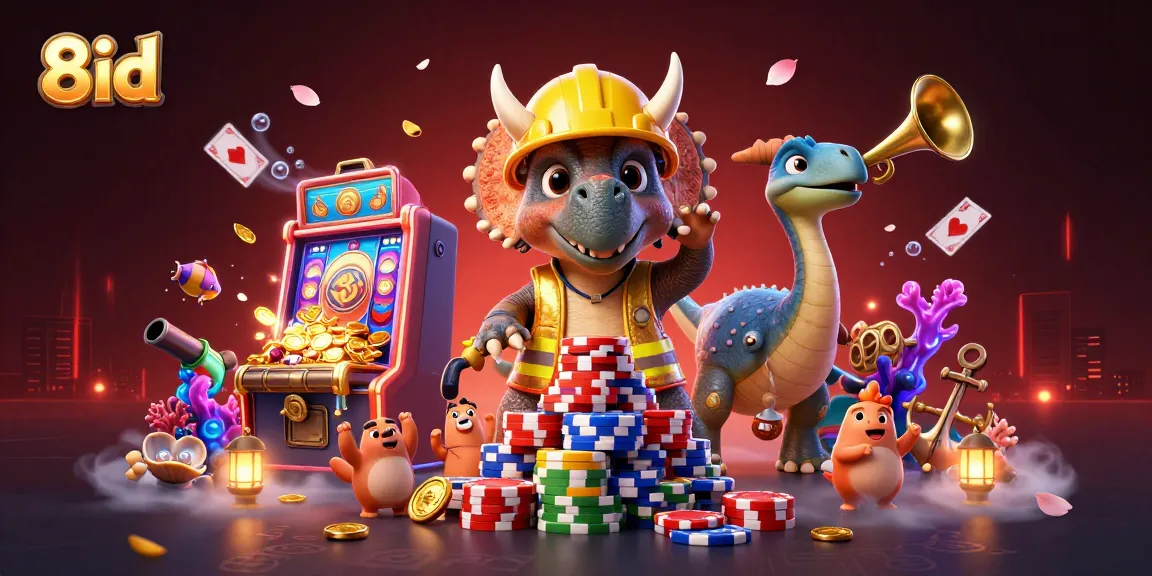 Play exciting casino games with the 8id platform featuring lively characters in a vibrant 3D world.