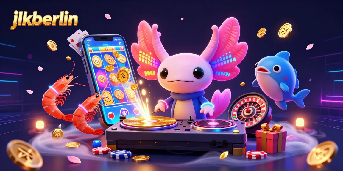 Experience exciting gameplay with jlkberlin's neon-themed casino illustration featuring vibrant characters and action-packed elements.