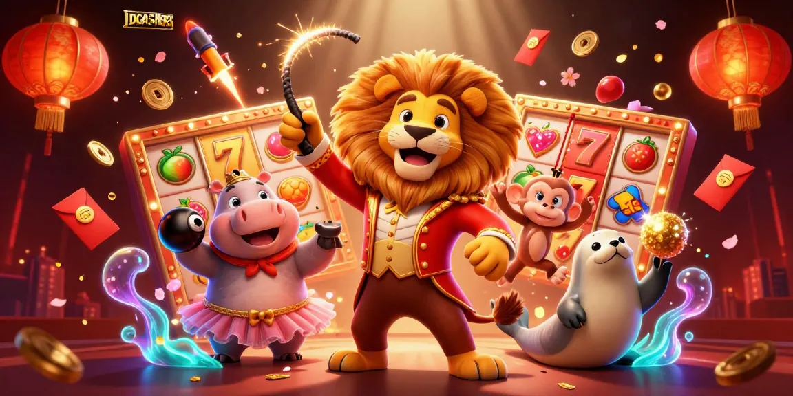 Experience the winning excitement with IDCASH88's vibrant casino scene featuring fun characters.
