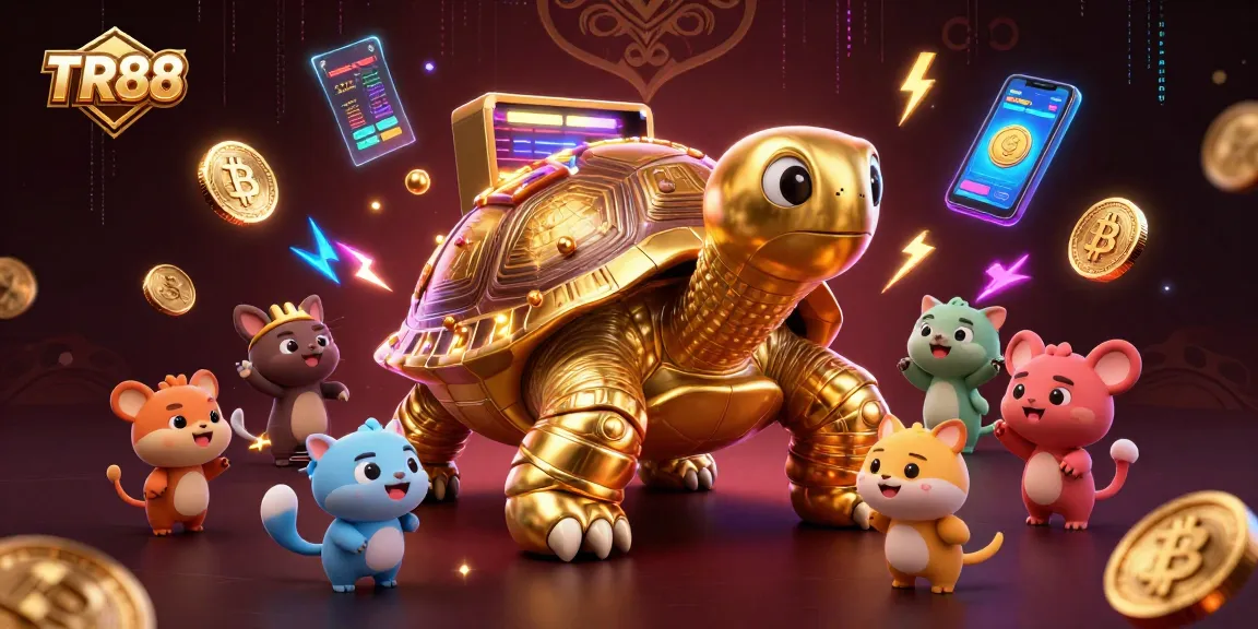 Engage in thrilling gaming at TR88 with interactive experiences featuring a golden tortoise pinball machine.
