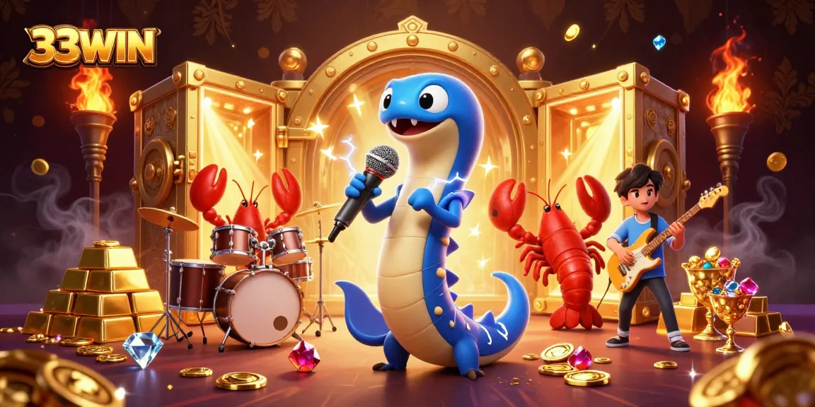 Experience the thrill of 33WIN’s vibrant underwater casino with dynamic characters and treasures.