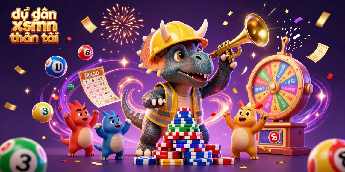 Betting on outcomes with dự đoán xsmn thần tài, showcasing vibrant lottery elements and celebrations in a 3D scene.